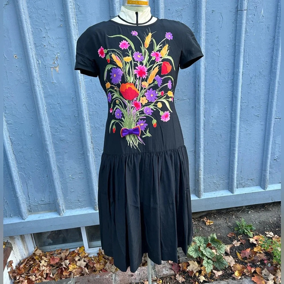 Alan Cherry Vintage 80’s  Silk Dress & Jacket, size 8 - Picture 3 of 15